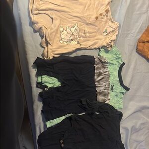 Kids' Black and Mint Striped Shirt